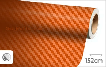 Oranje 3D carbon snijfolie